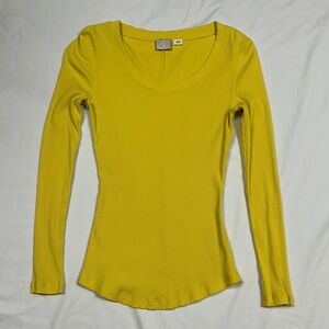 Anthropologie Yellow Long Sleeve Women's Top